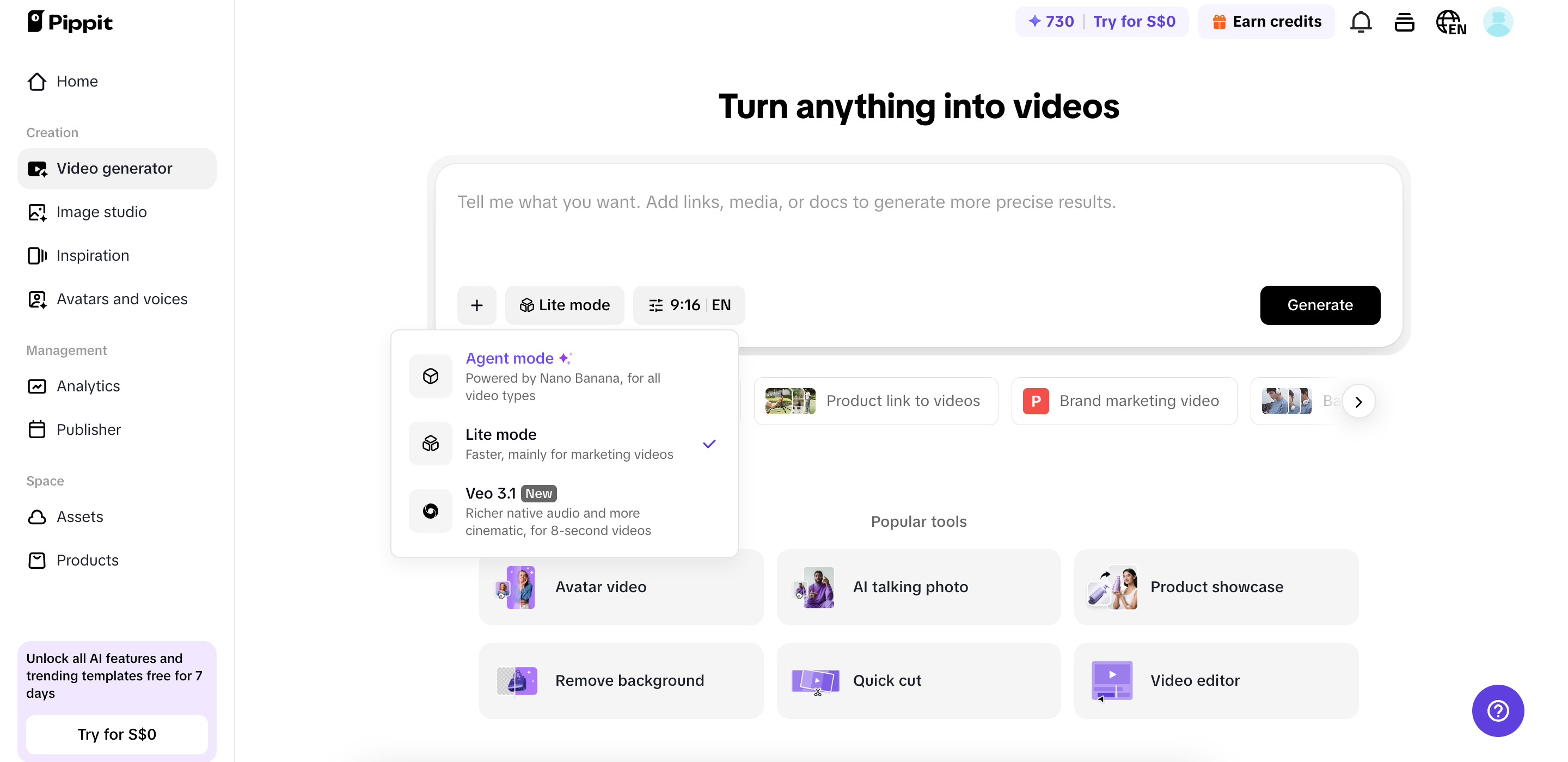 Wpisz swoje polecenie wideo