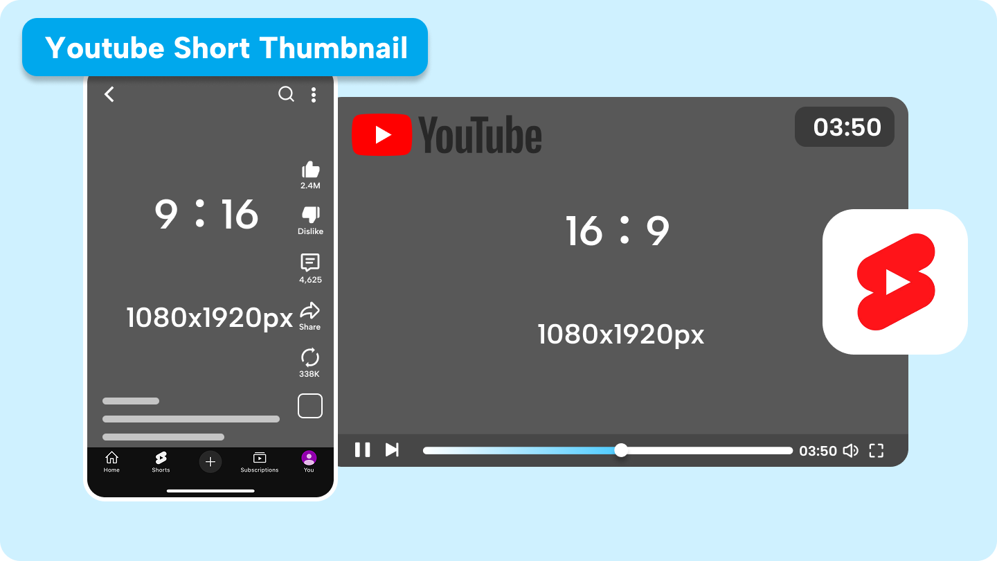Youtube Shorts Größe