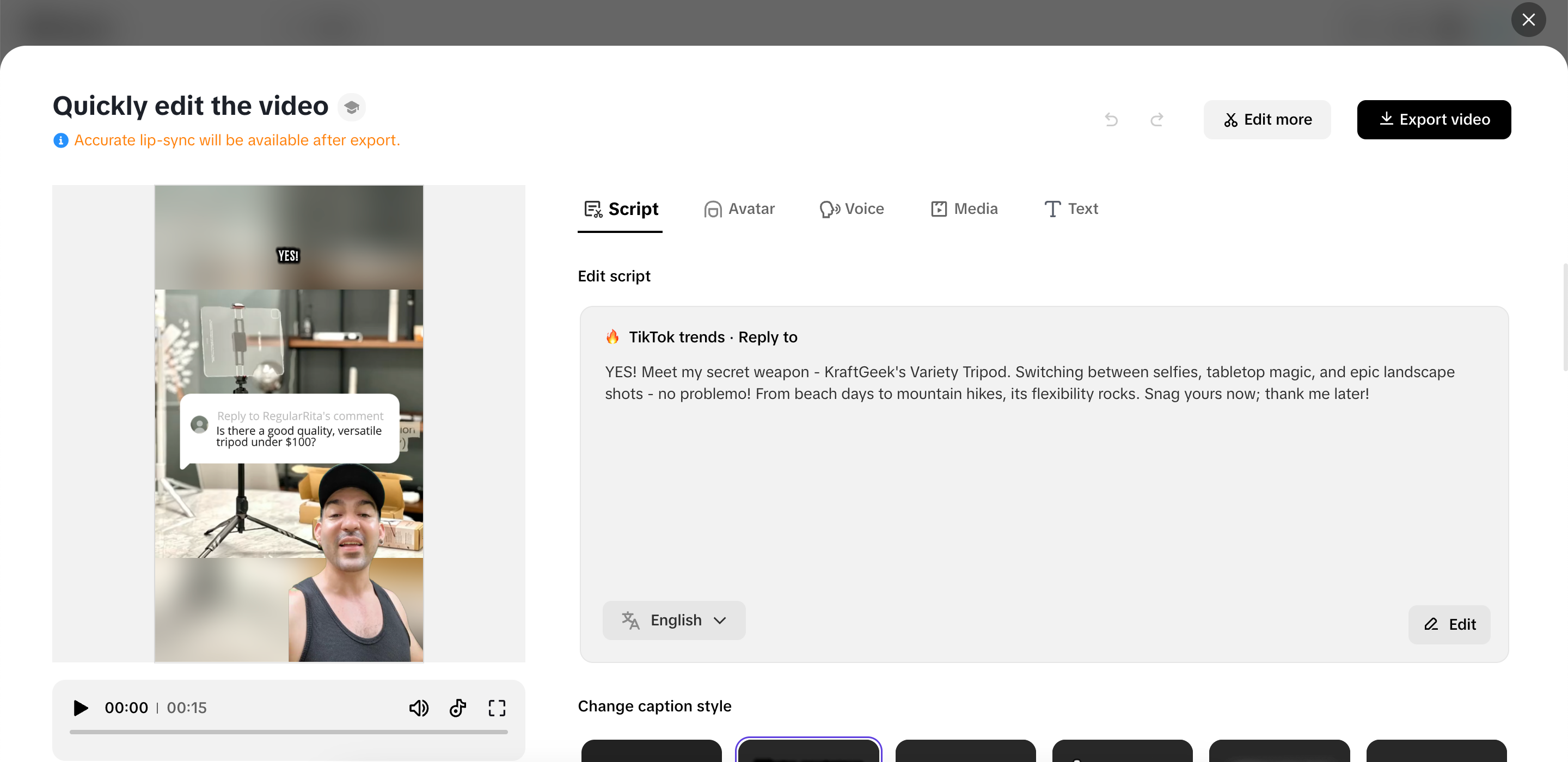 Quick adjustment to your video
