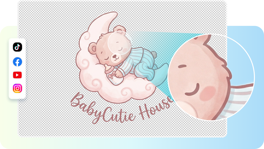 maintain the logo quality with pippit