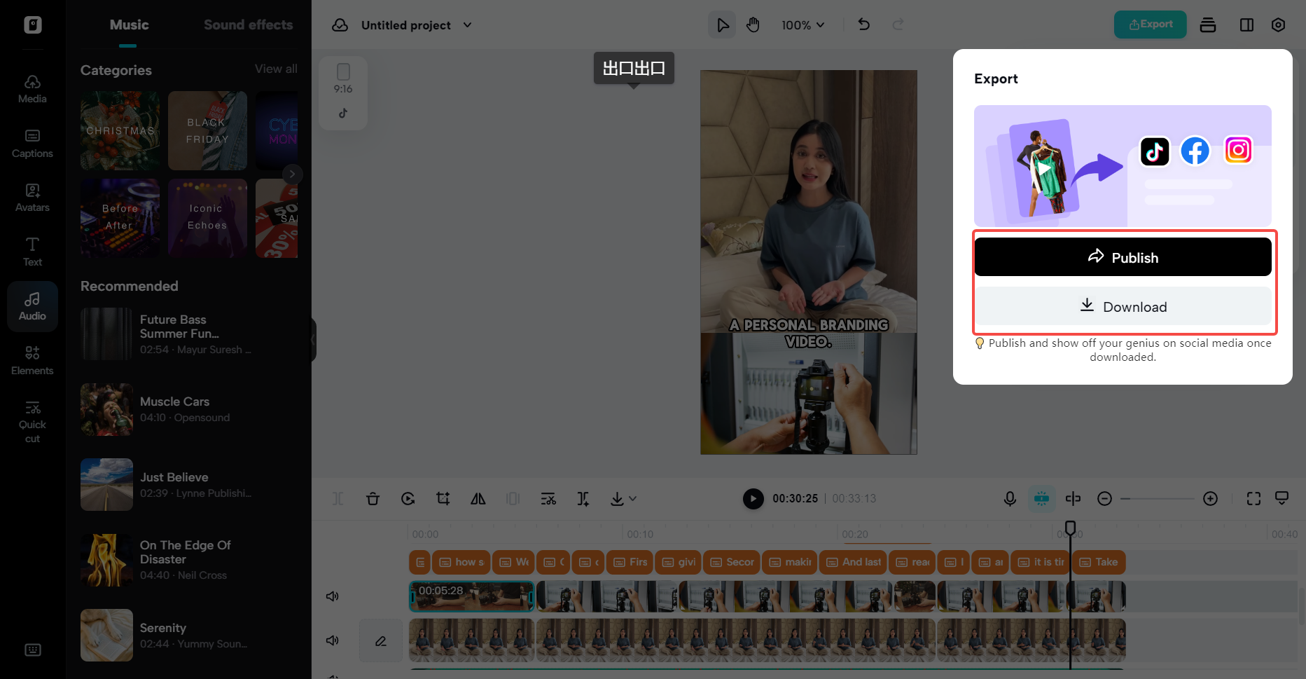 Export your video