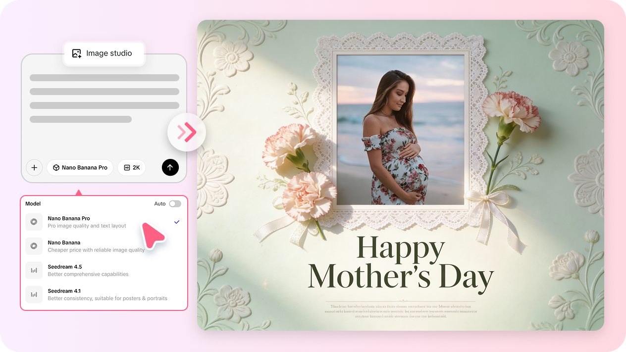 Design cards with prompts