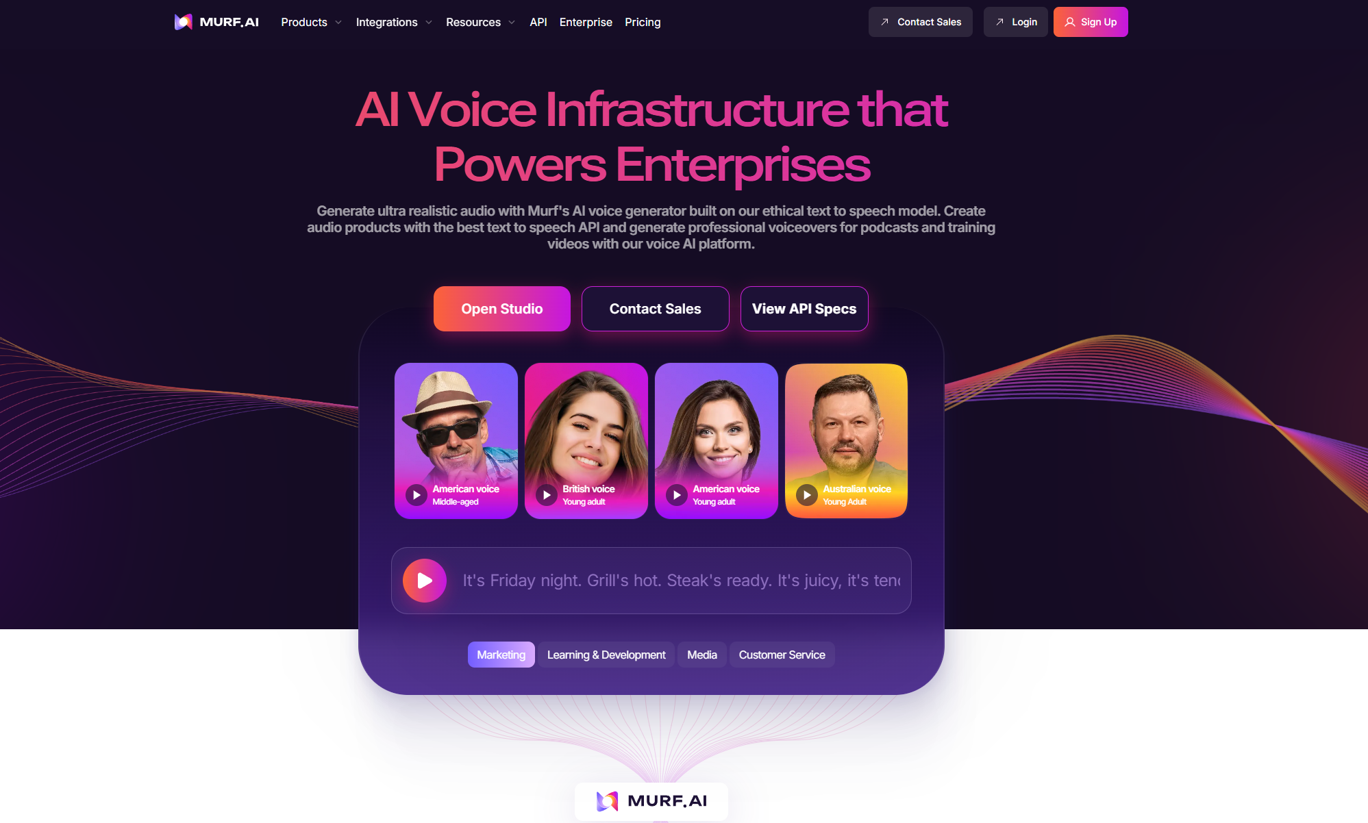 Upload the script and select voice