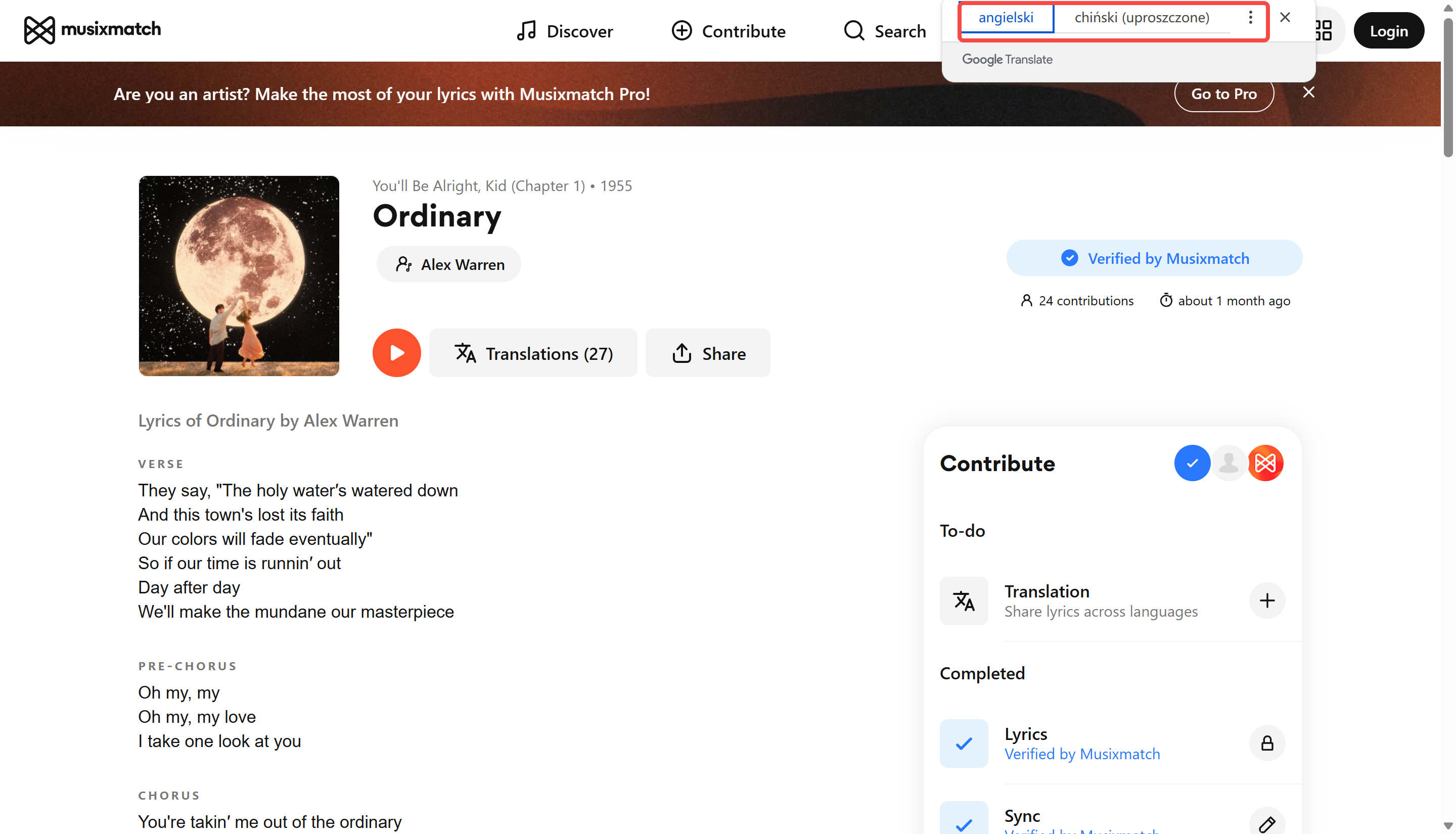 Mostrare la transizione del sito web su Google Translate