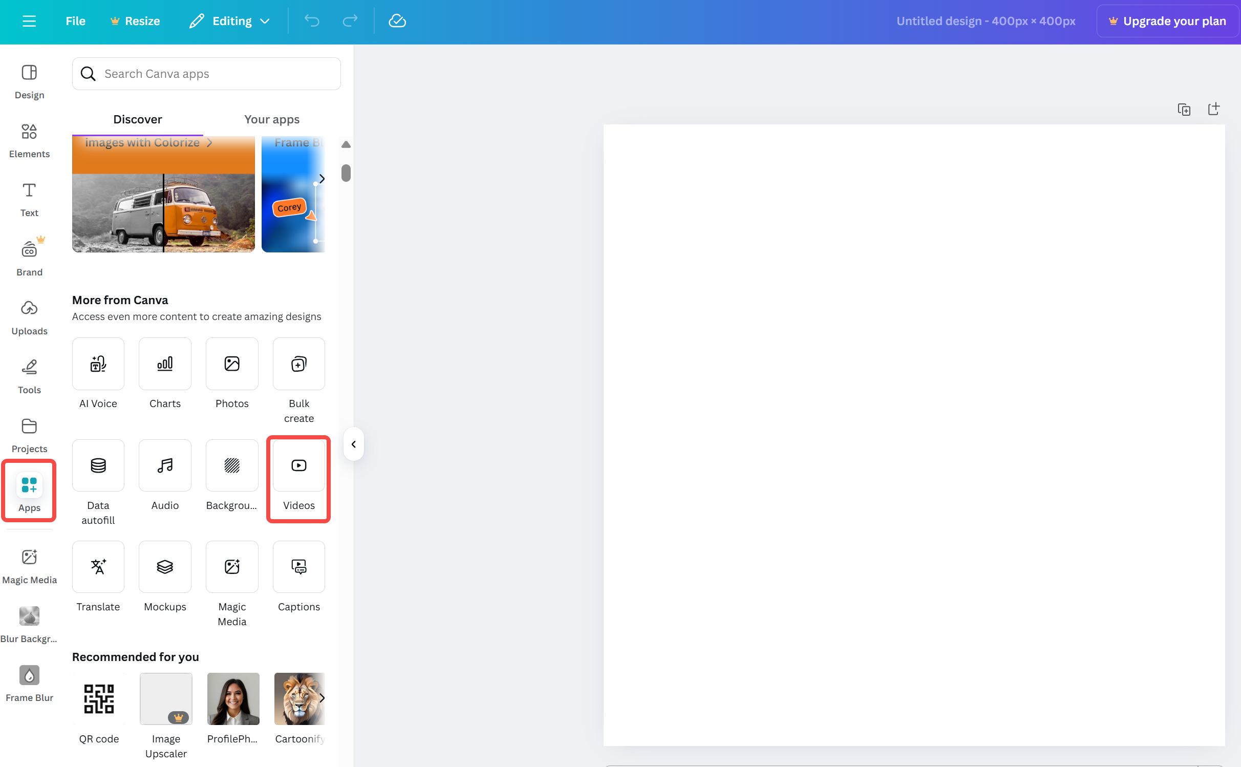 Accessing the Canva design