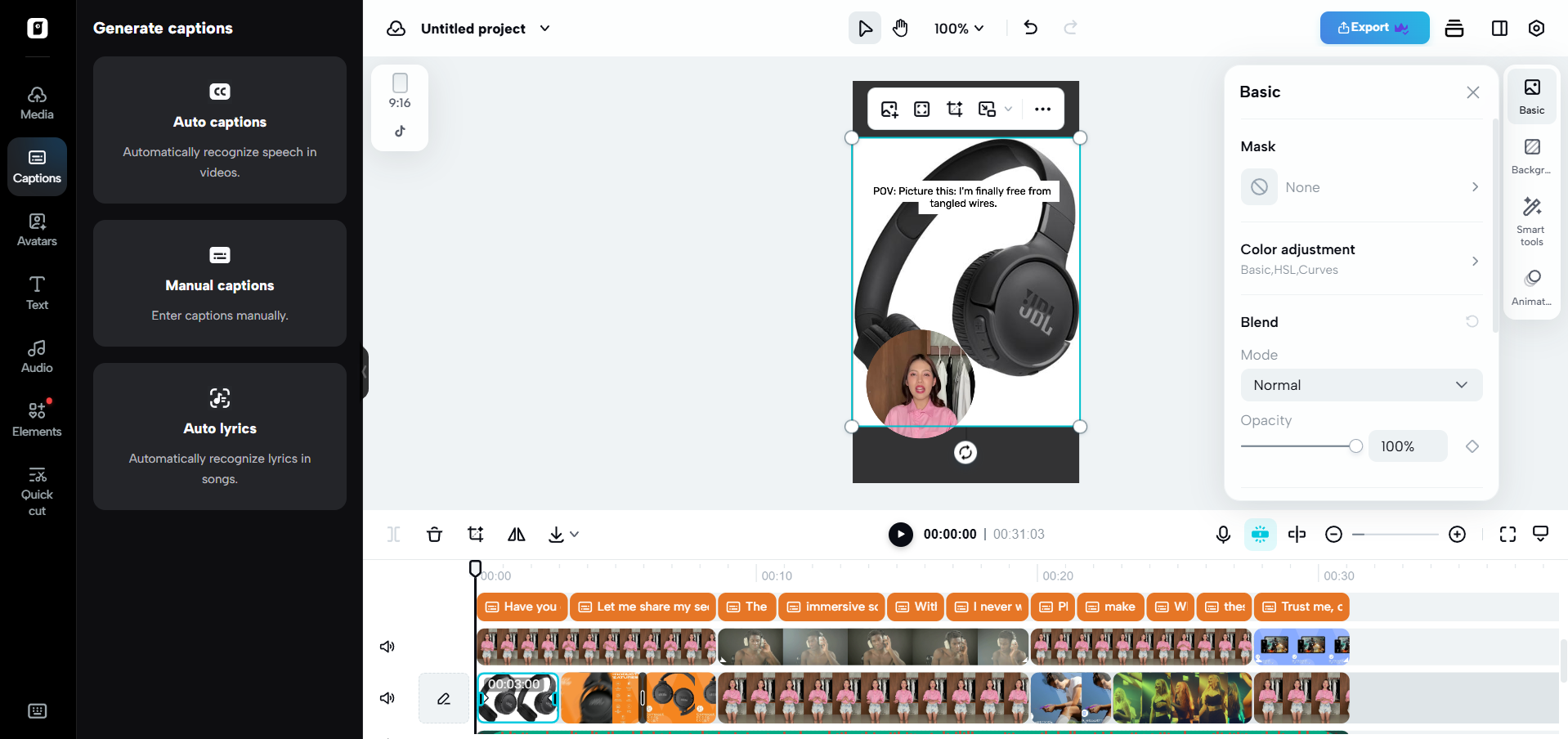 Pippit interface