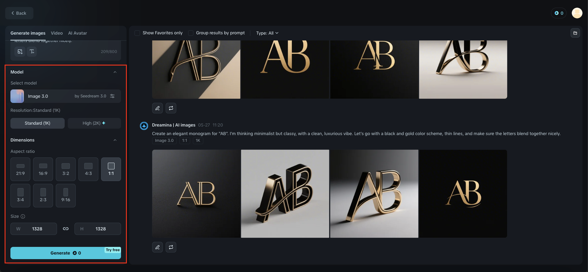 Monogram logosunu özelleştirin ve oluşturun