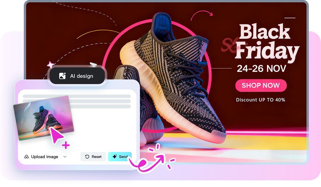 Smart AI design for Black Friday sale posters