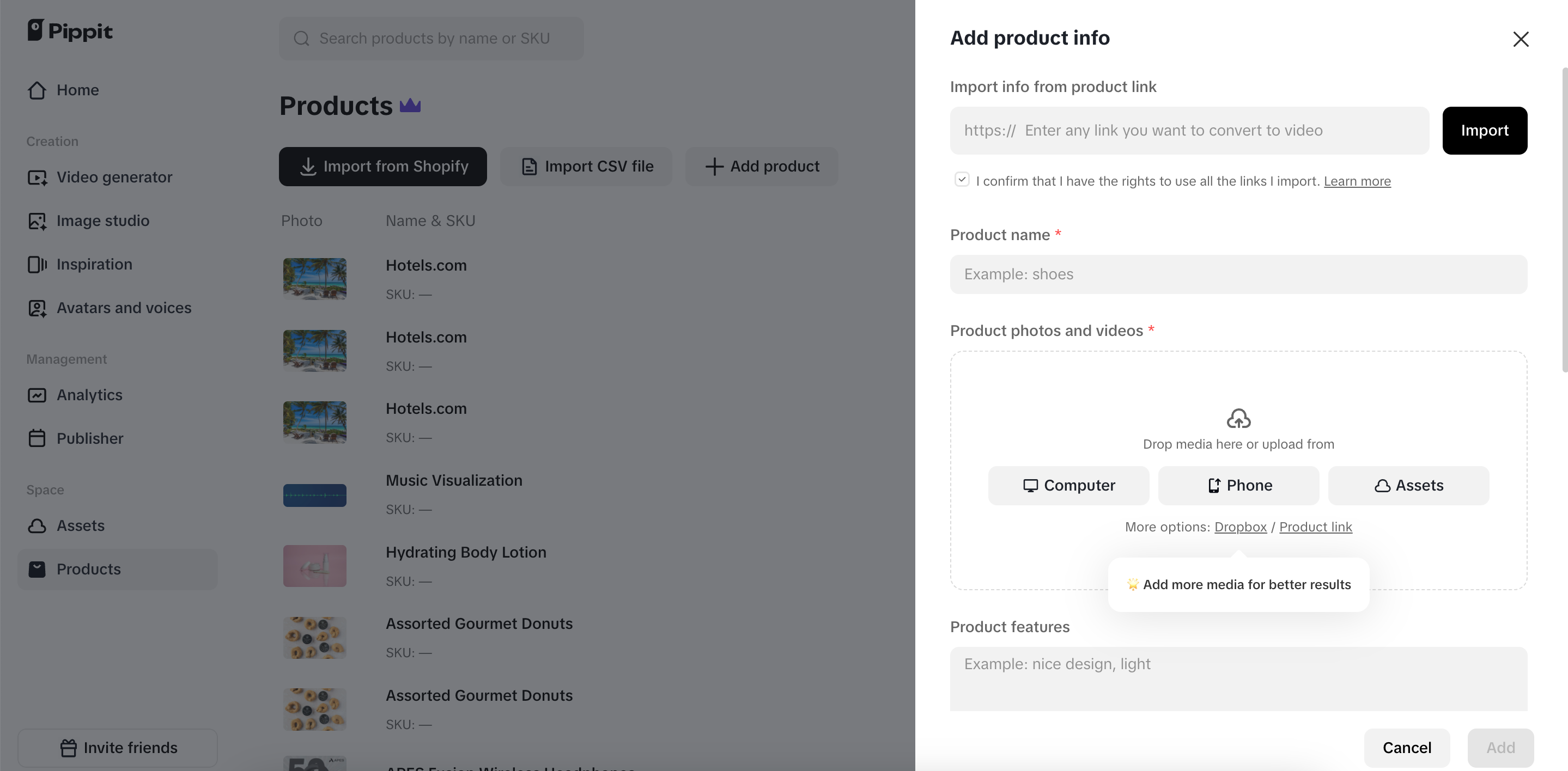 Connection with e-commerce platforms