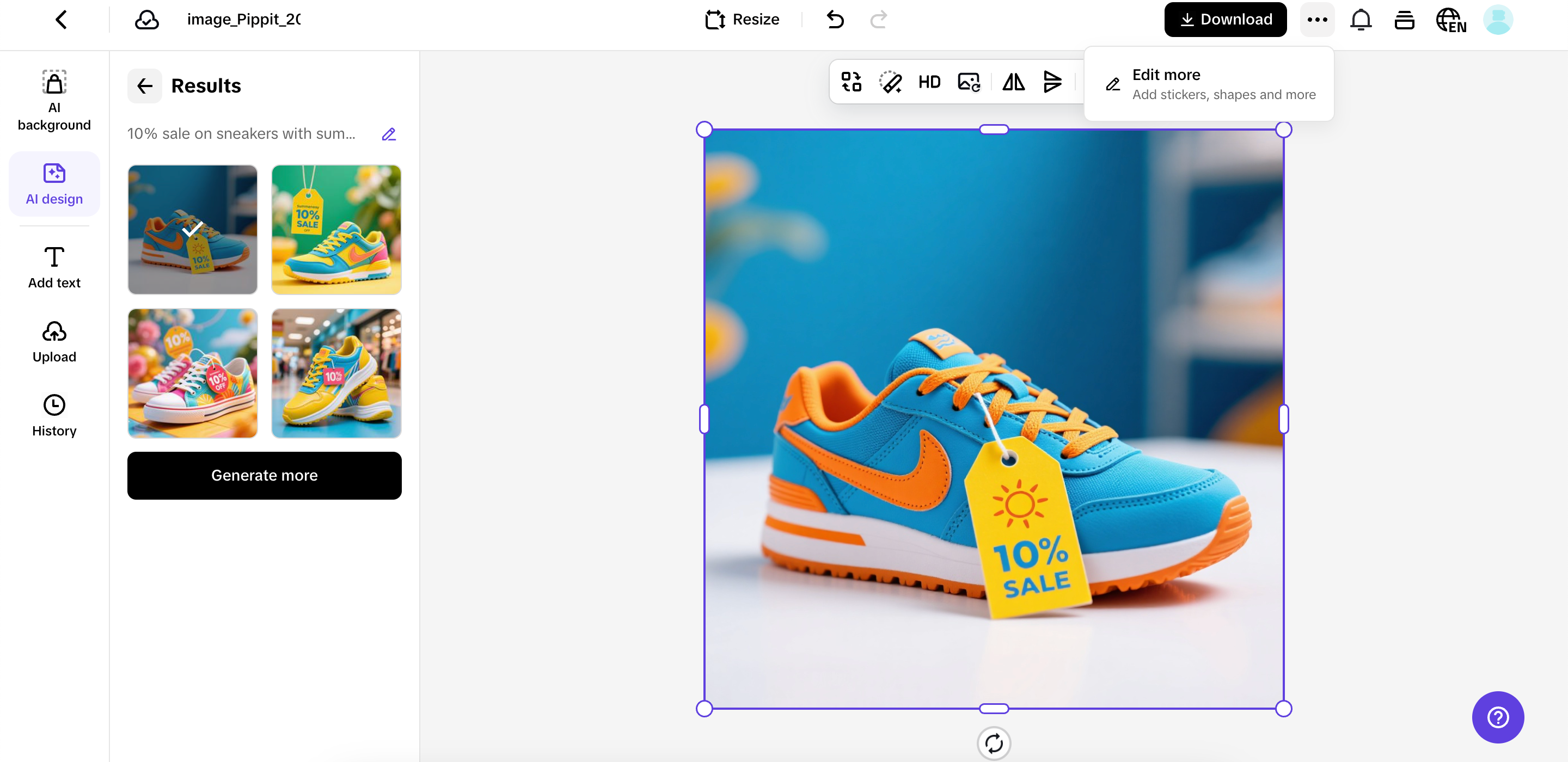 Export and share