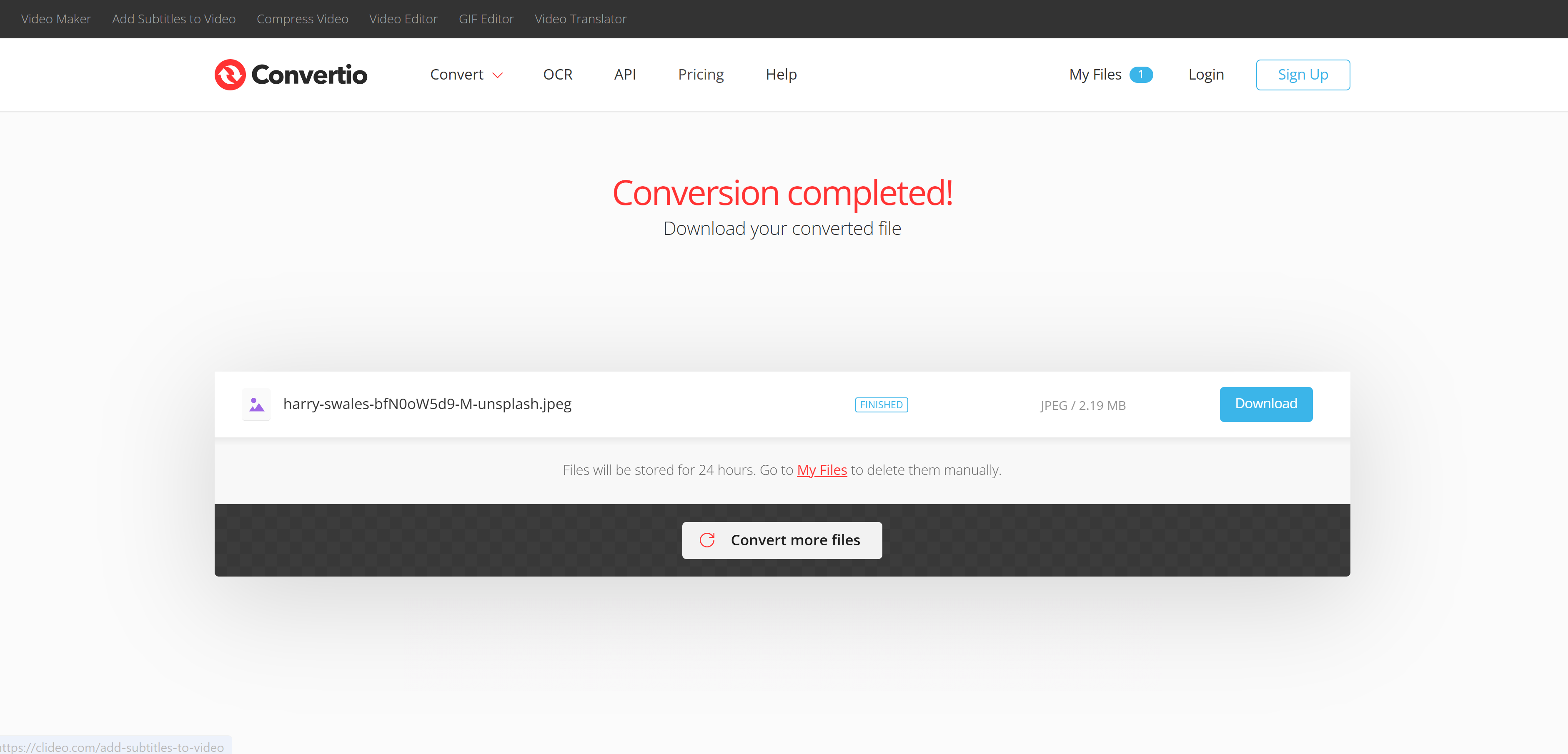 Convertio: darmowy konwerter HEIC na JPG online