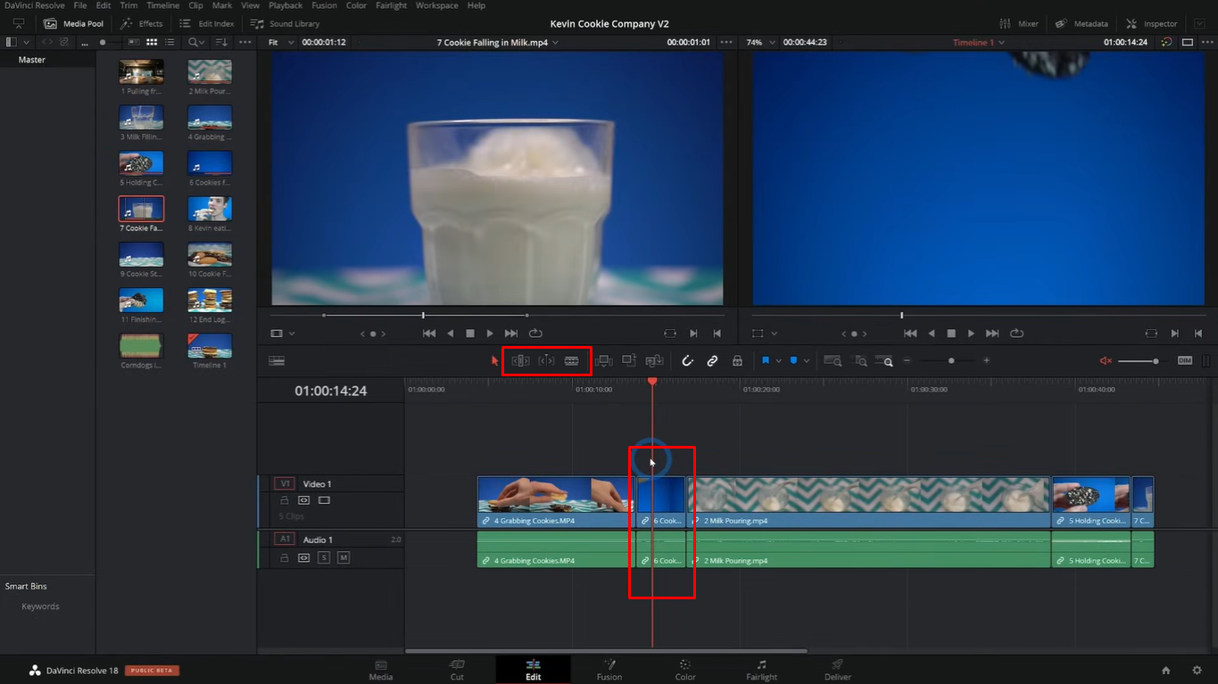 Recortar y mejorar la grabación de pantalla en DaVinci Resolve