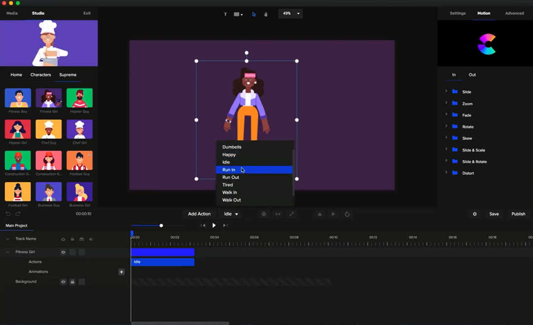 Buat Studio, alat intuitif untuk mencipta video penerangan animasi 3D