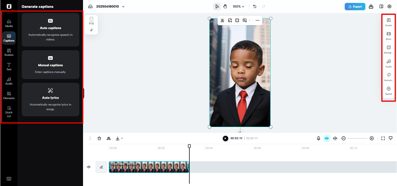 Pippit's video editor