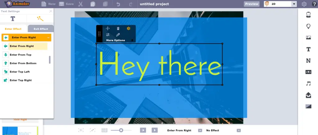Animaker interface