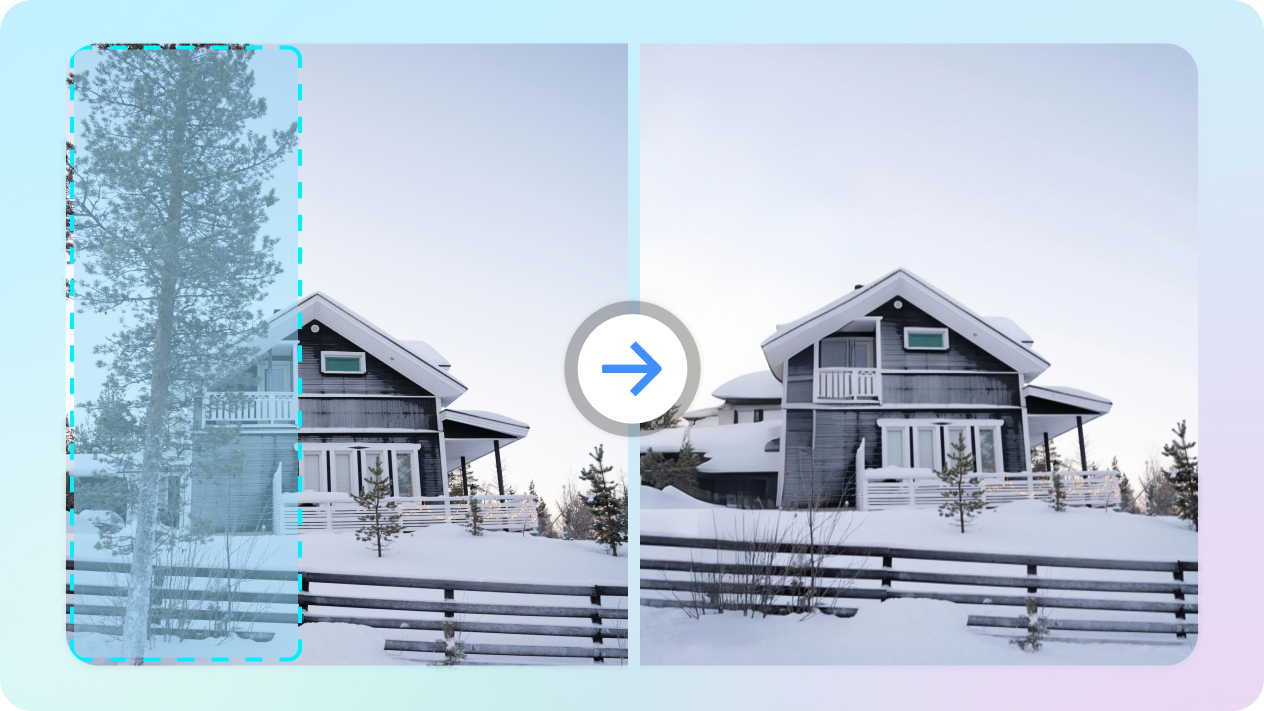 Smoothing the background after removing the object