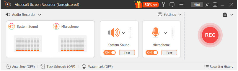 Launching the Aiseesoft Screen Recorder