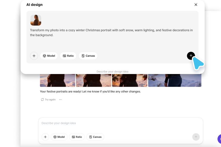 Upload image and describe your vision