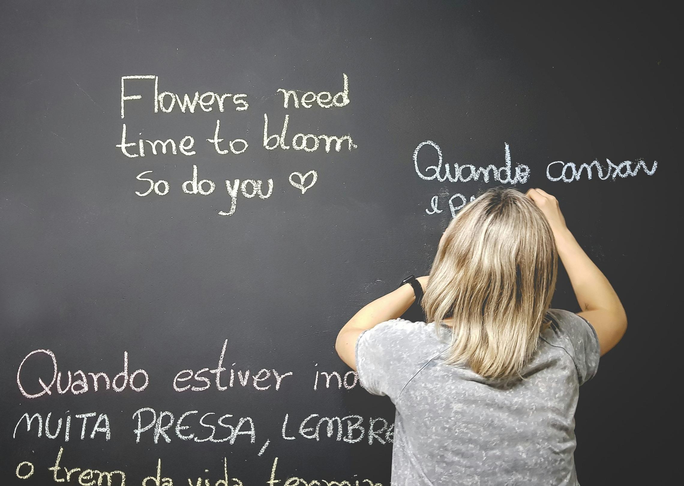 Remove the text in the top-left corner of the blackboard