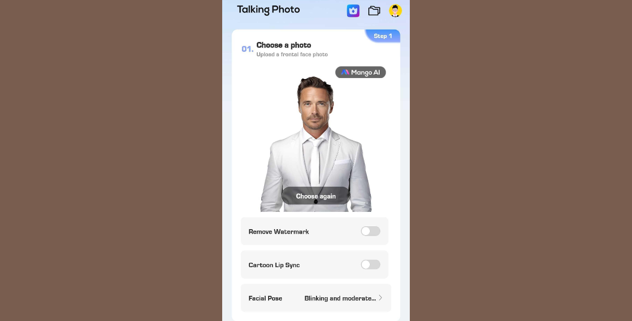 Mango Talking Photo app