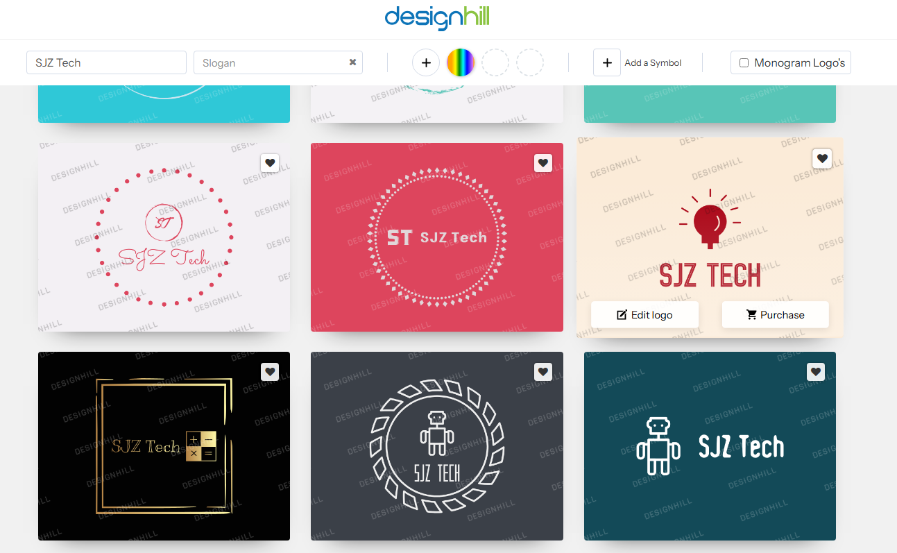 Create logos in the Designhill AI logo generator