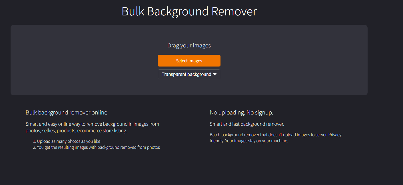BulkBackgroundRemover interface