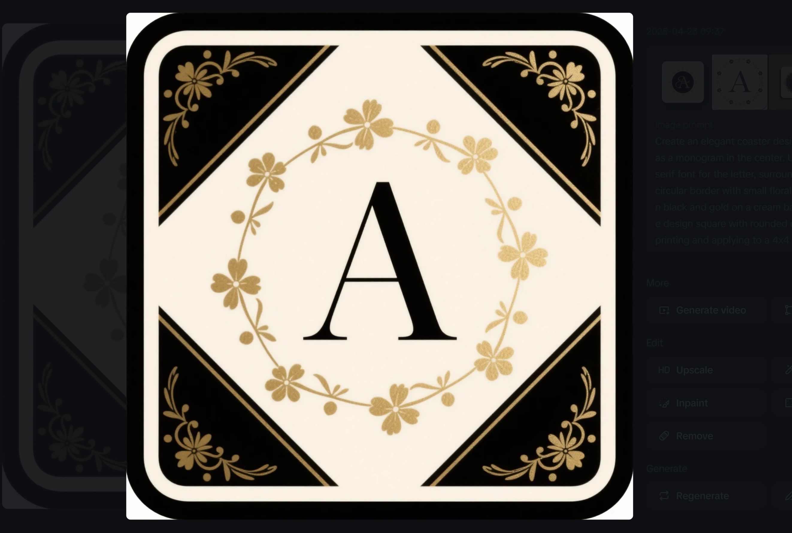 Monogram coasters