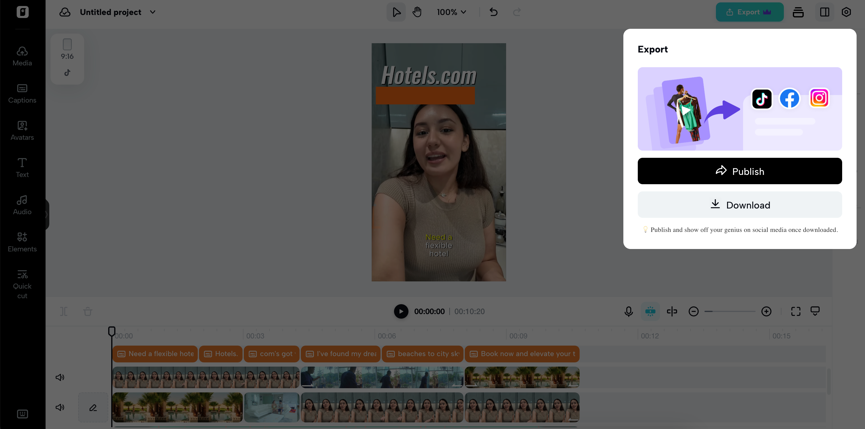 Export and share
