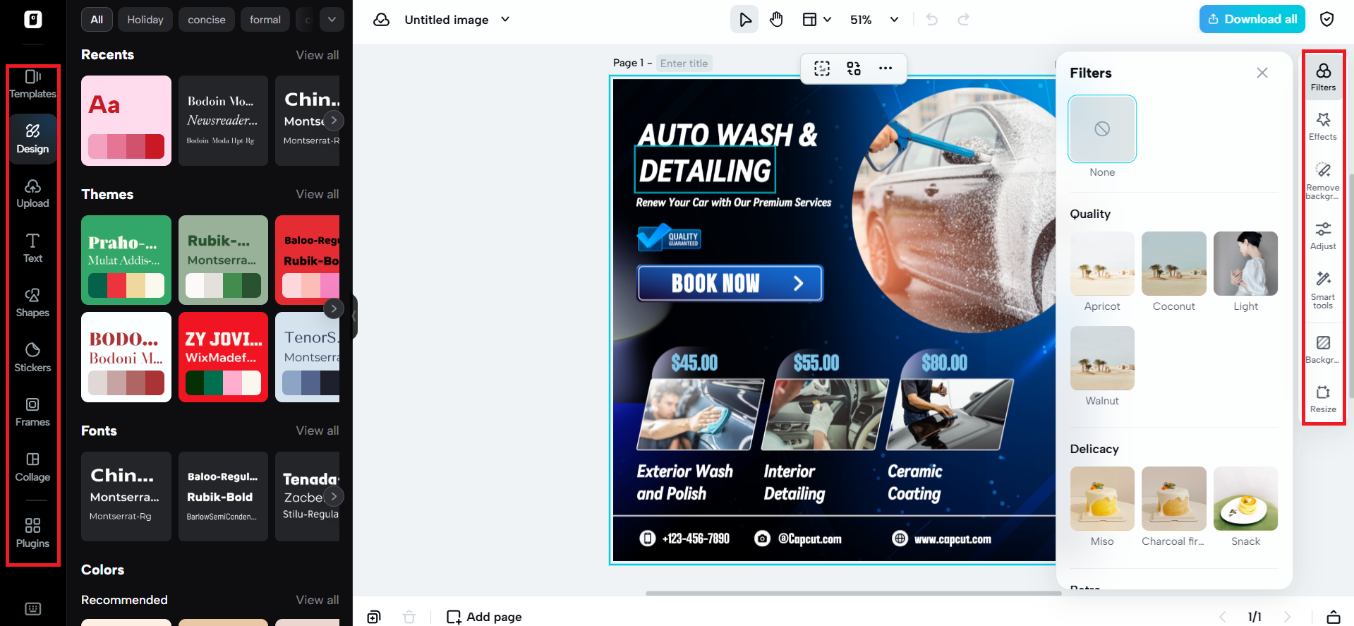 Customize with text, color & images