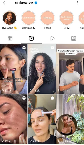 Contenu généré par les utilisateurs sur Instagram Reels