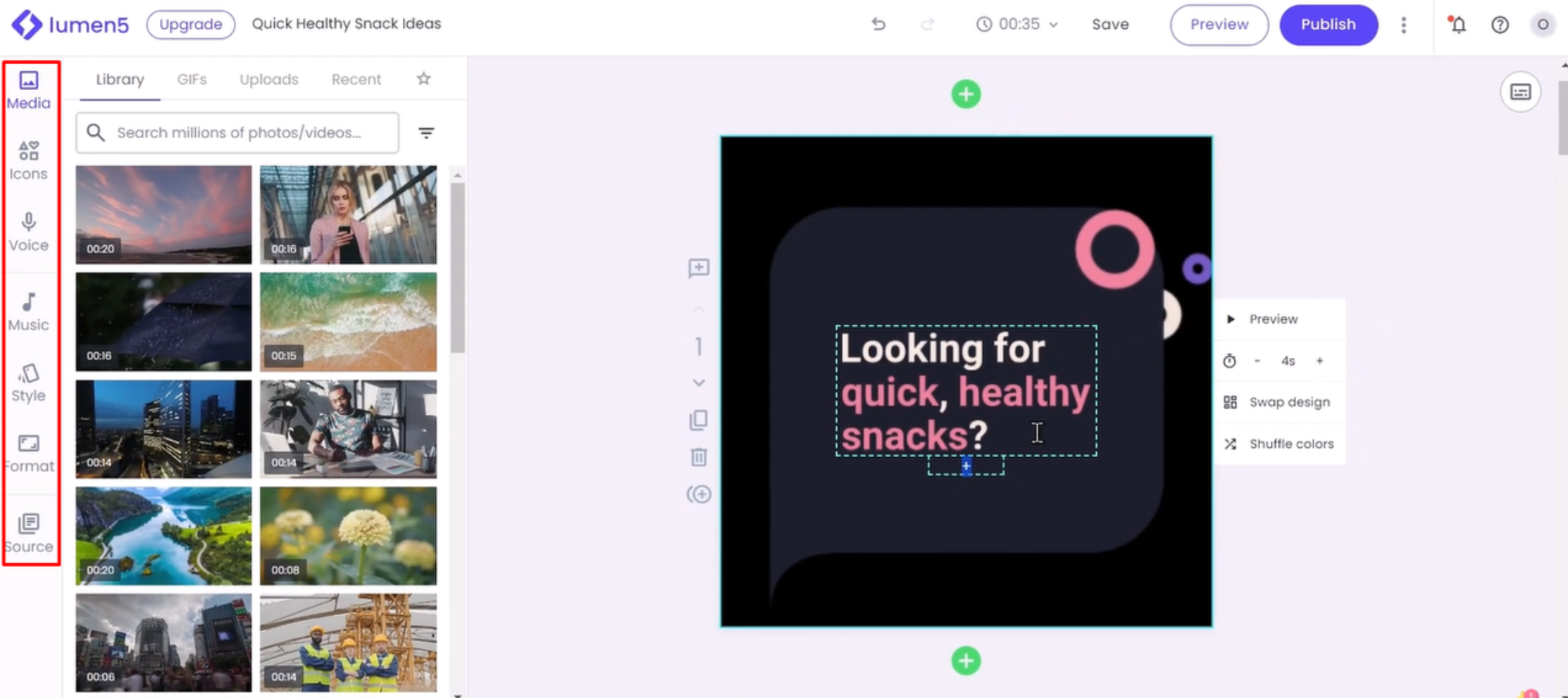 Lumen5 AI training video generator