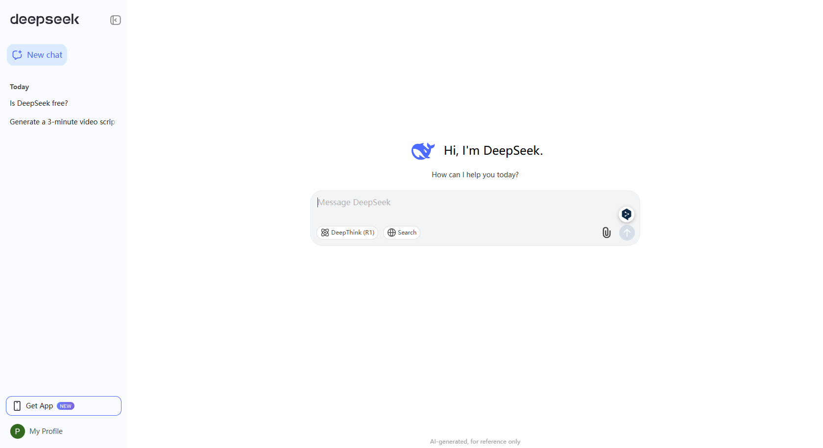 Truy cập trang web chính thức của DeepSeek
