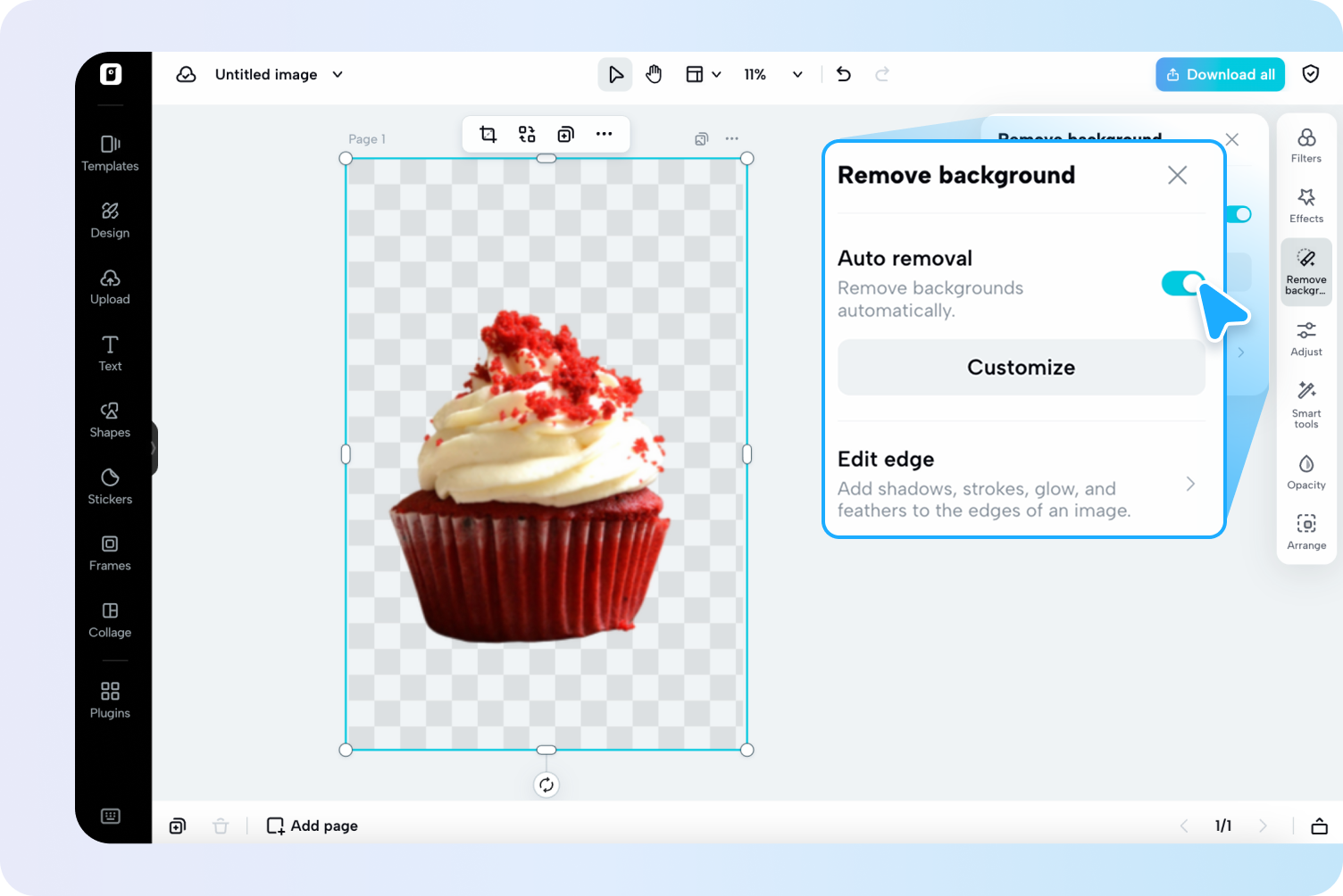 Remove background or objects