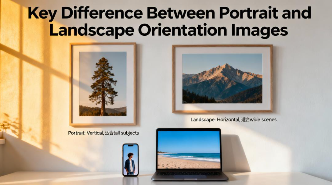 Perbezaan utama antara orientasi potret dan landskap