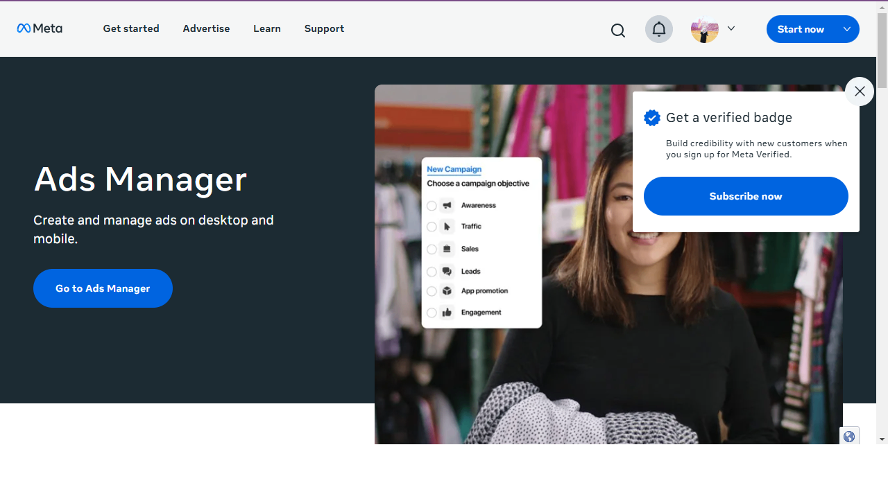 Meta Facebook Ads Manager online advertising services