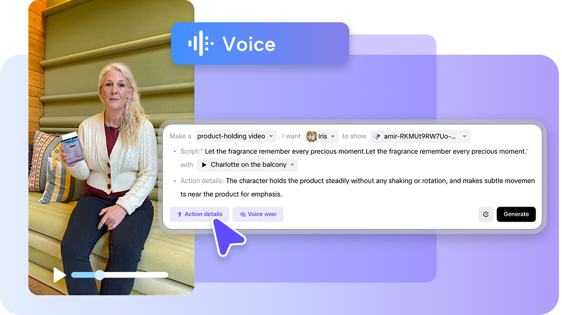 Customize your product showcase video settings 
