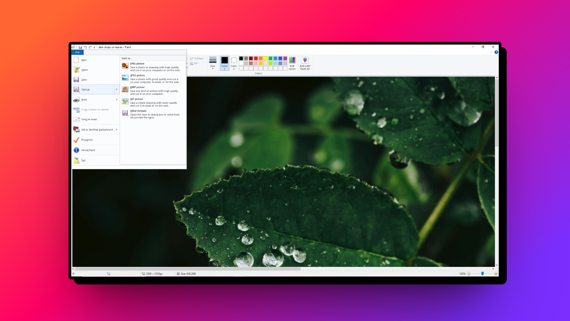 Export your resized image