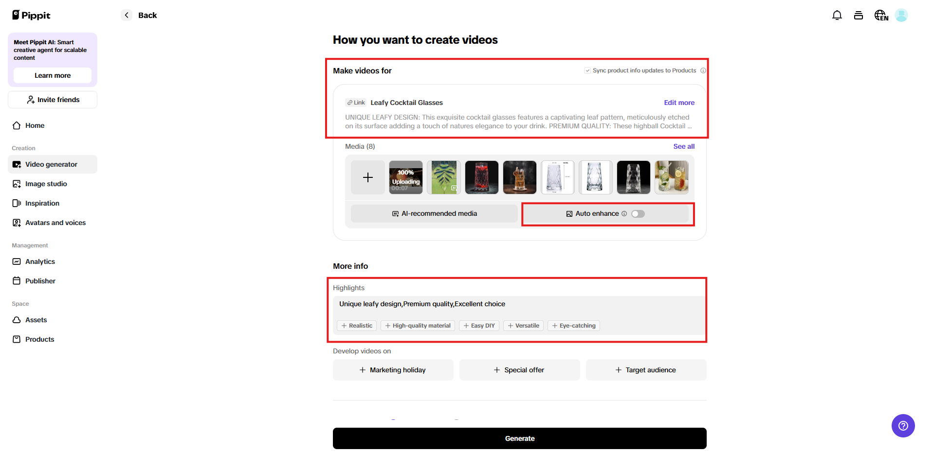 Add product details