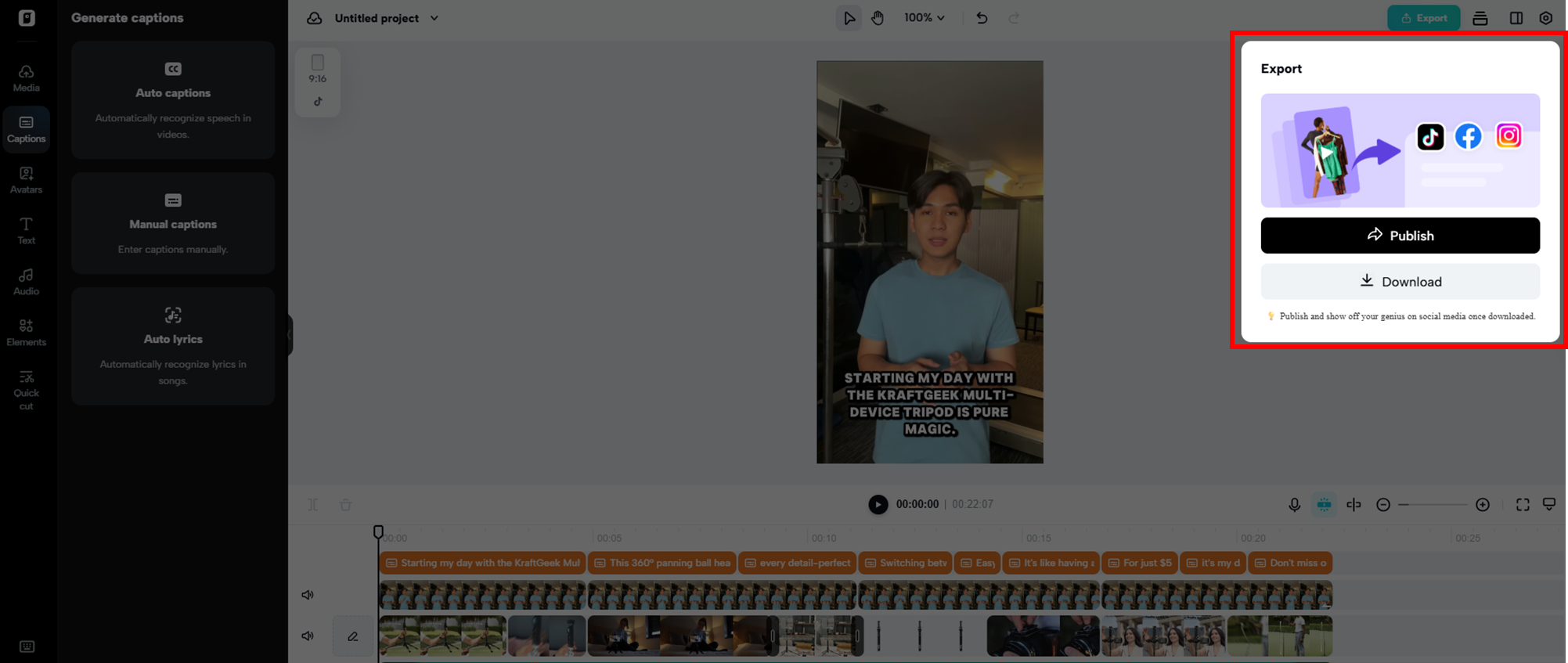 Export your video