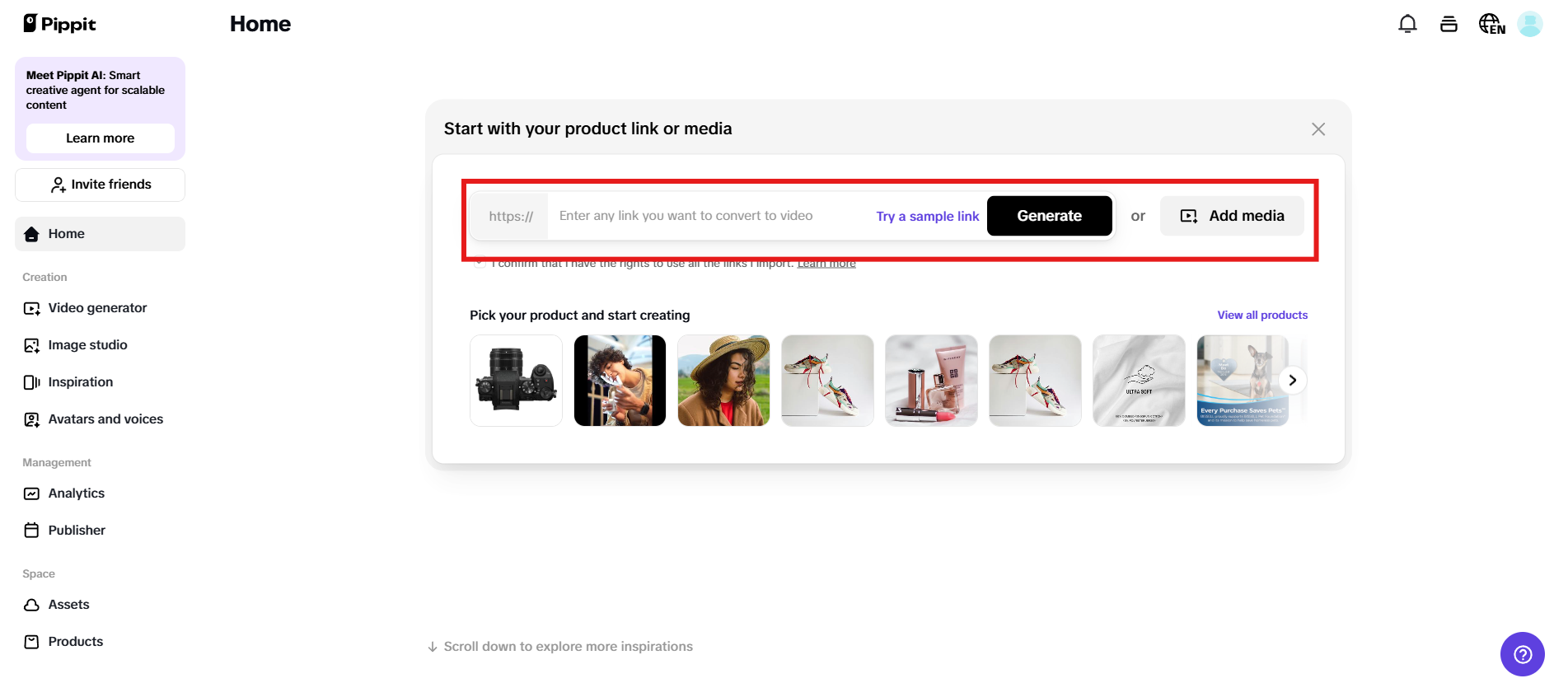 One-click video generation