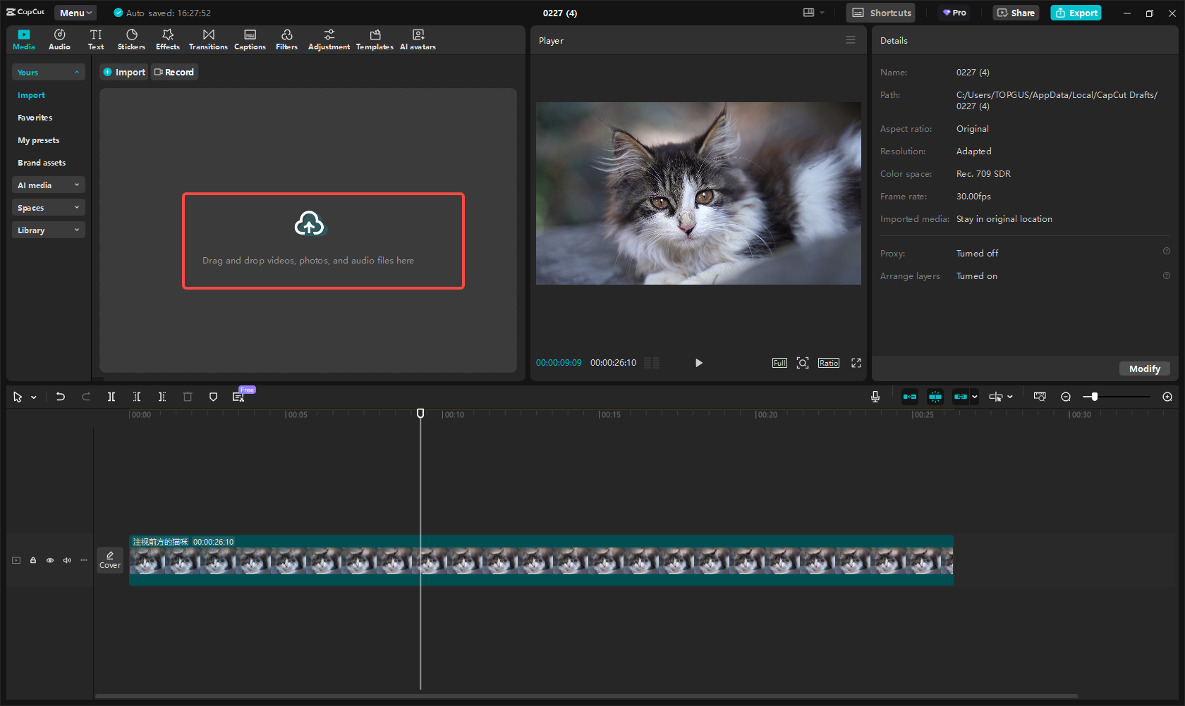 Import your video files
