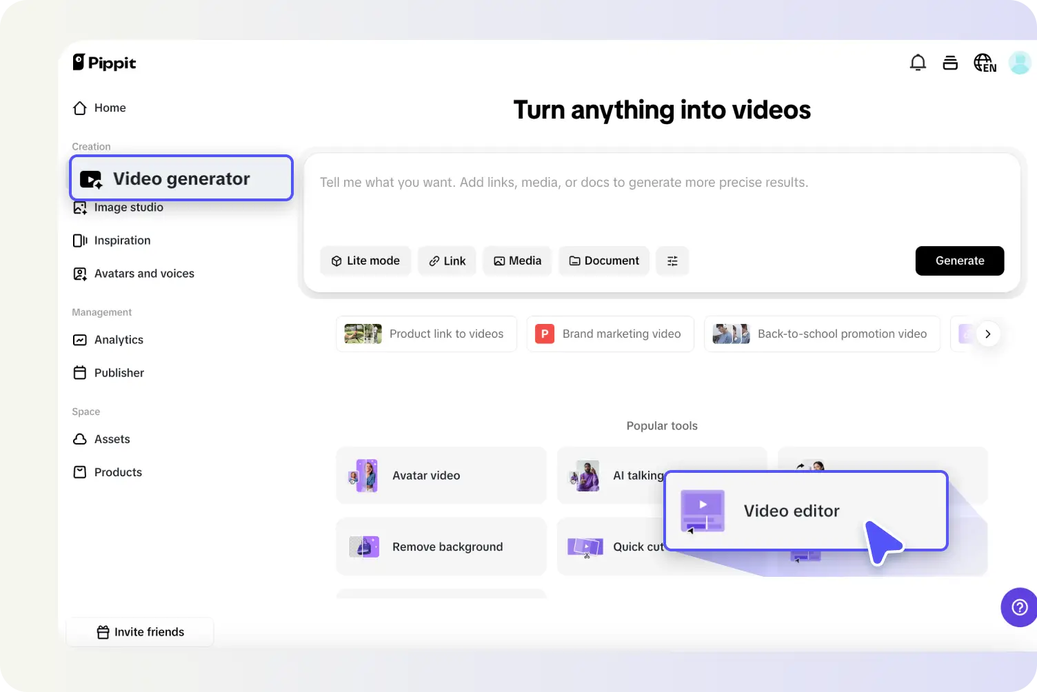 Fazer upload de vídeo