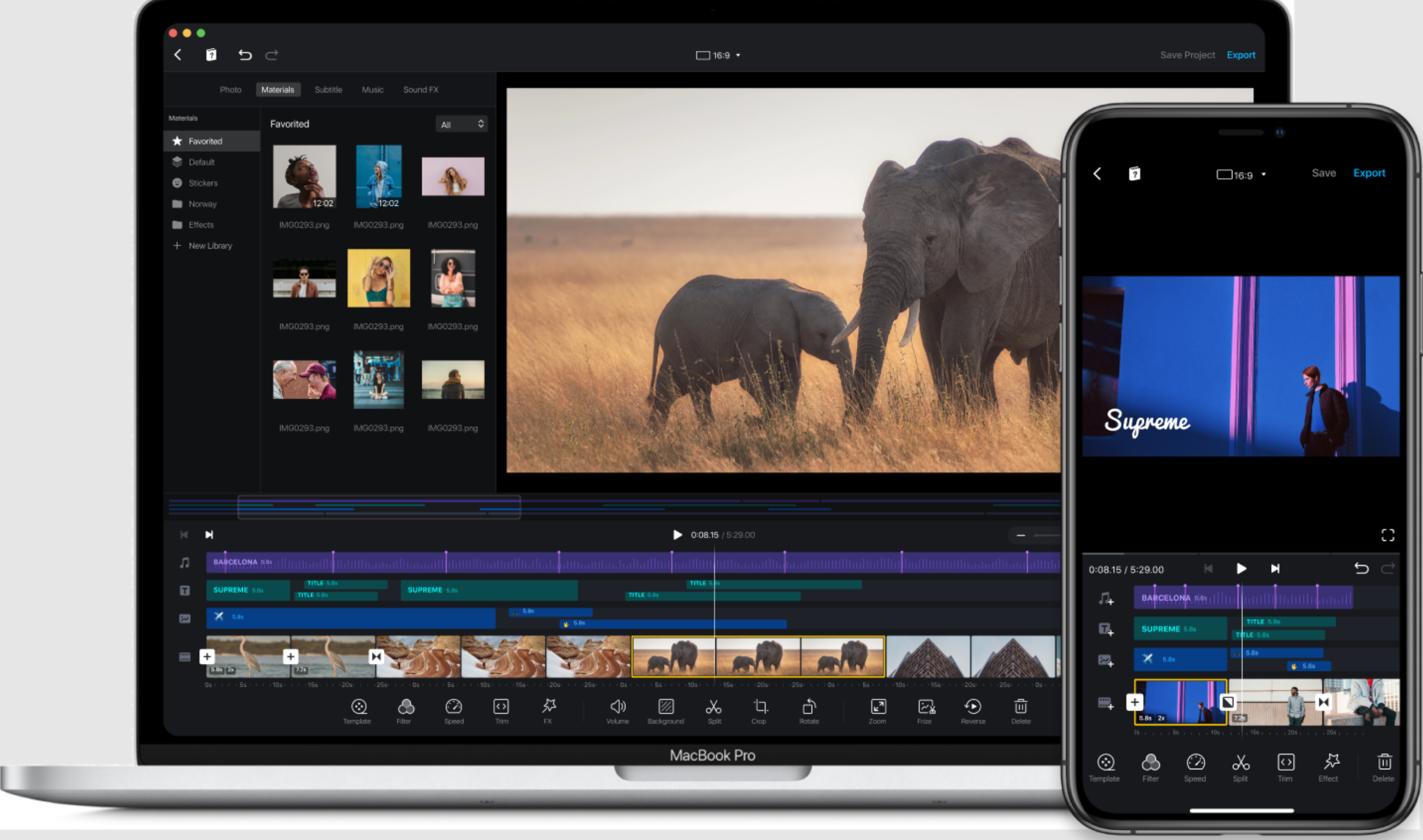 VN Video Editor für Instagram-Rollen