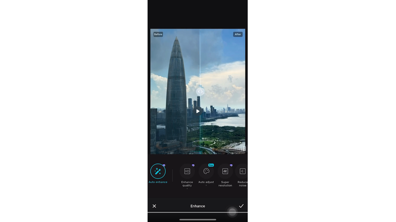 CapCut App AI photo enhancer
