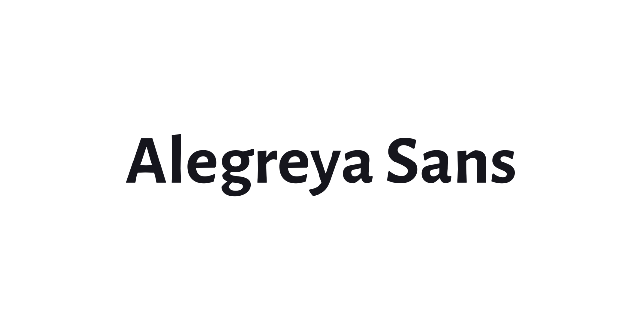 Ink trap fonts - Alegreya Sans