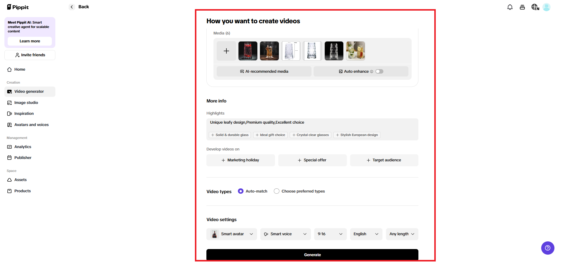 How you want to create a video page