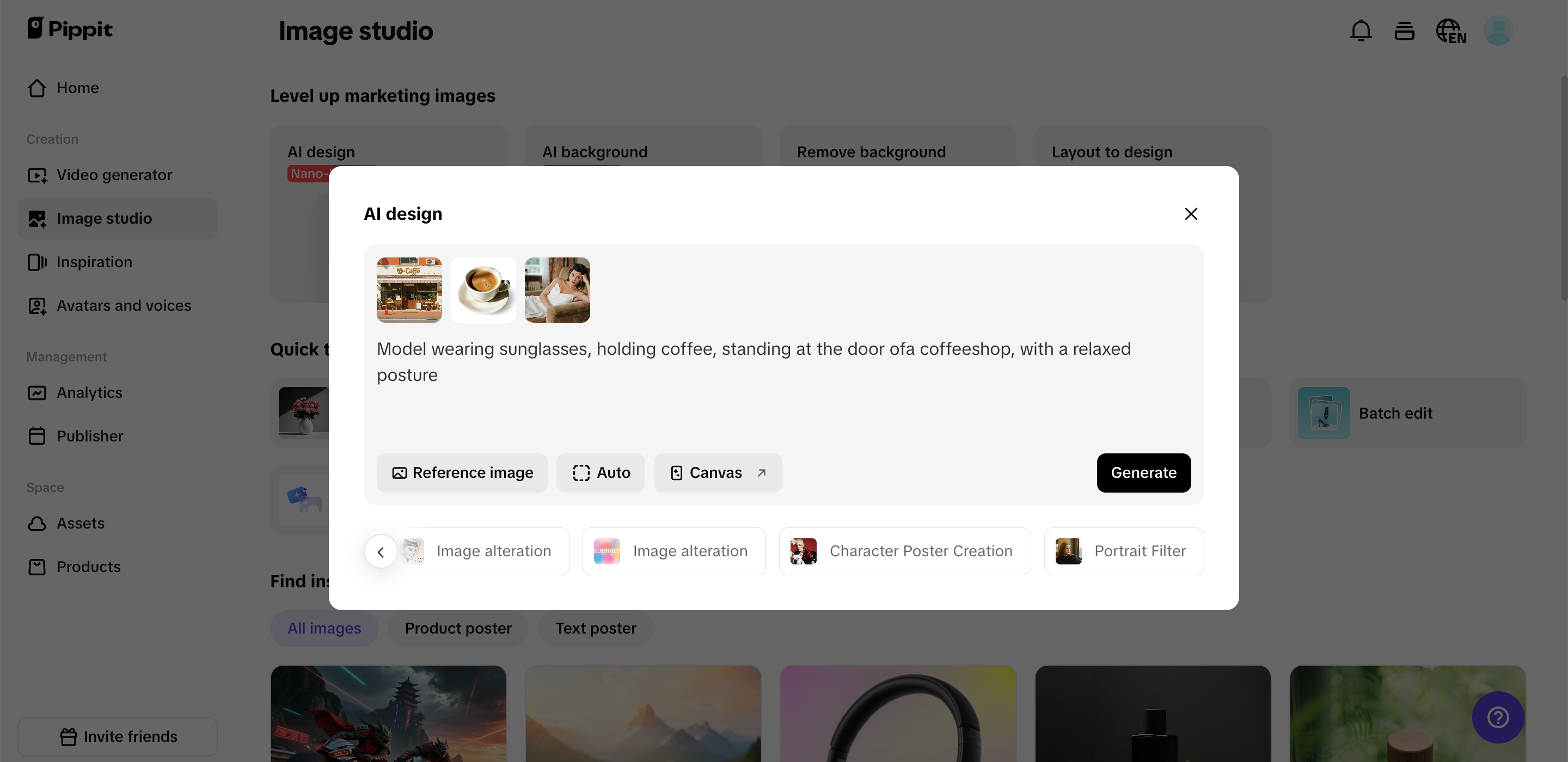 Generate with prompts and images