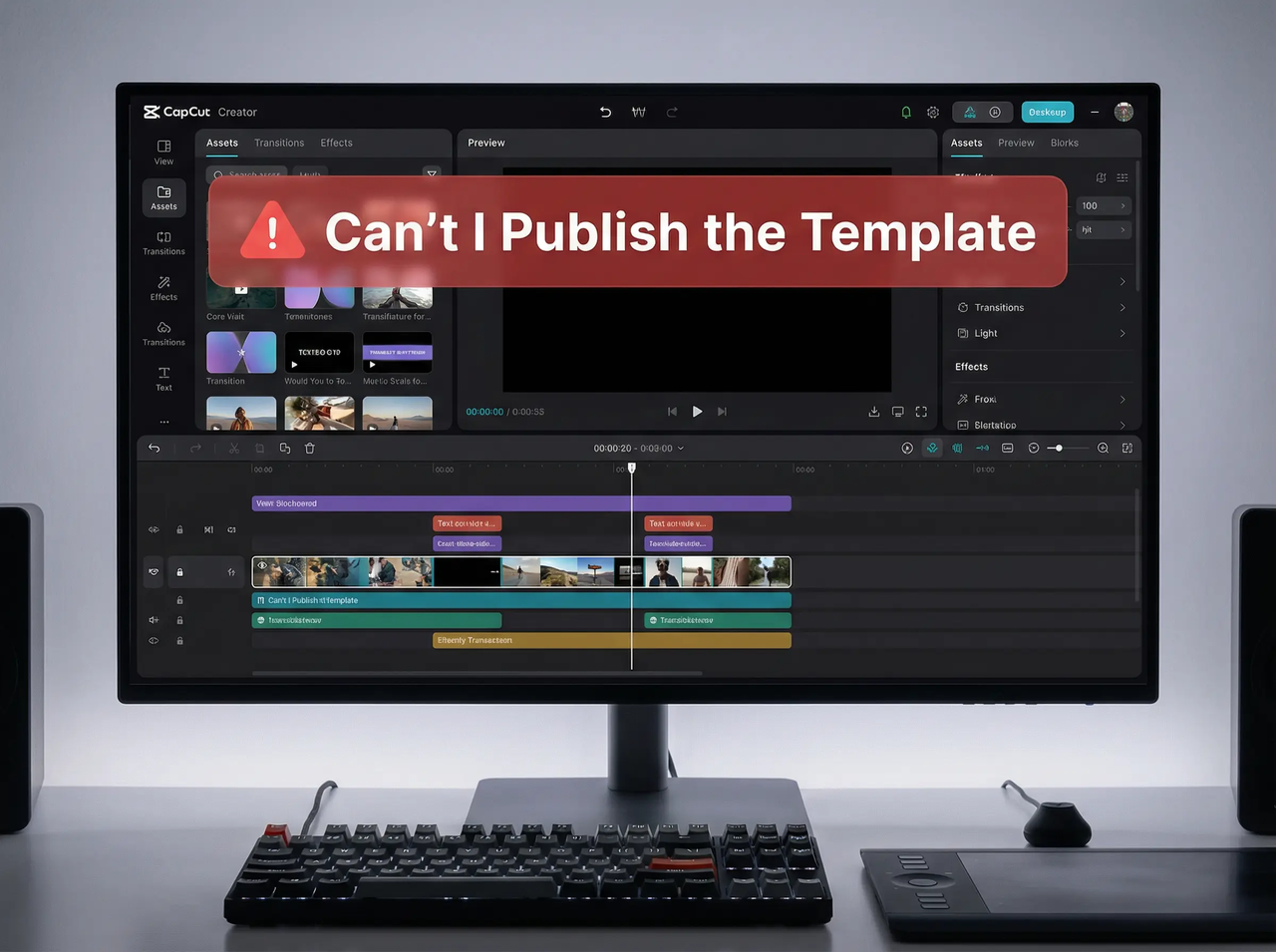 problem to publish the template
