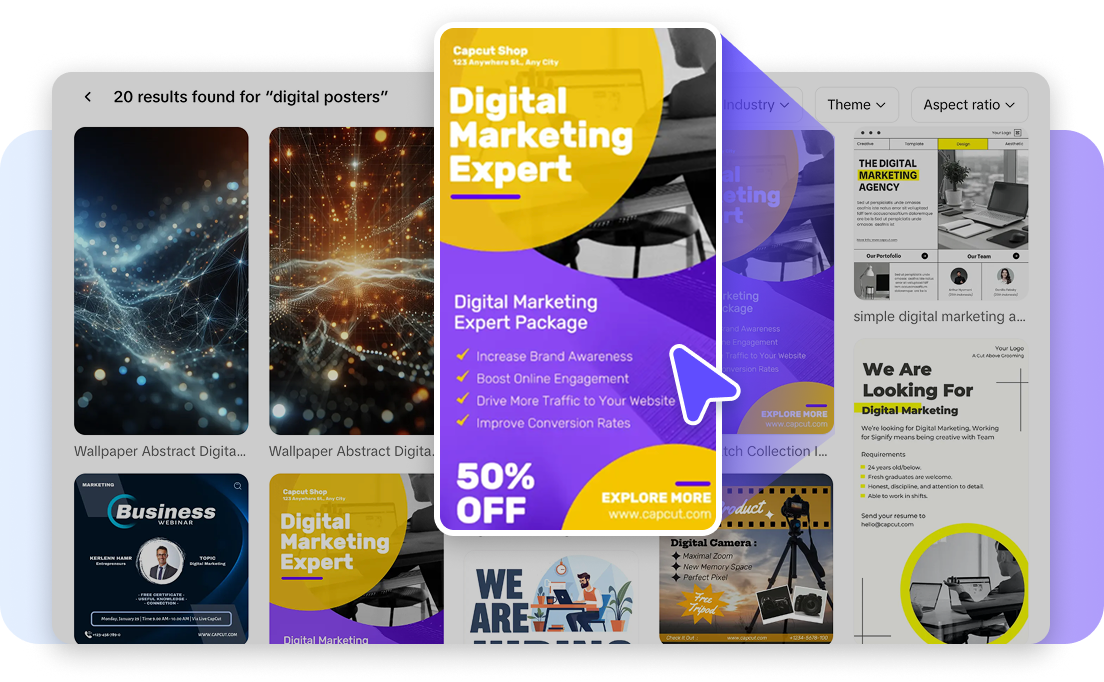 Digital poster templates