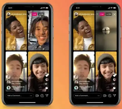 Halimbawa ng isang Instagram live stream